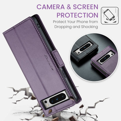 For Google Pixel 8 Pro CaseMe 023 Butterfly Buckle Litchi Texture RFID Anti-theft Leather Phone Case(Pearly Purple) - Google Cases by CaseMe | Online Shopping South Africa | PMC Jewellery | Buy Now Pay Later Mobicred