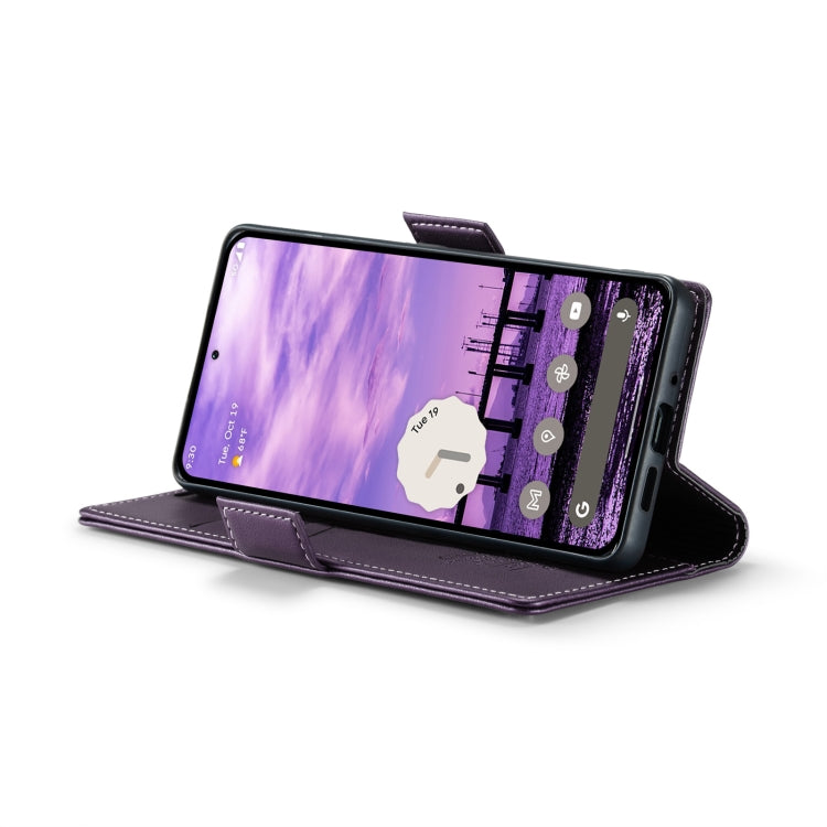 For Google Pixel 9 / 9 Pro CaseMe 023 Butterfly Buckle Litchi Texture RFID Anti-theft Leather Phone Case(Pearly Purple) - Google Cases by CaseMe | Online Shopping South Africa | PMC Jewellery | Buy Now Pay Later Mobicred