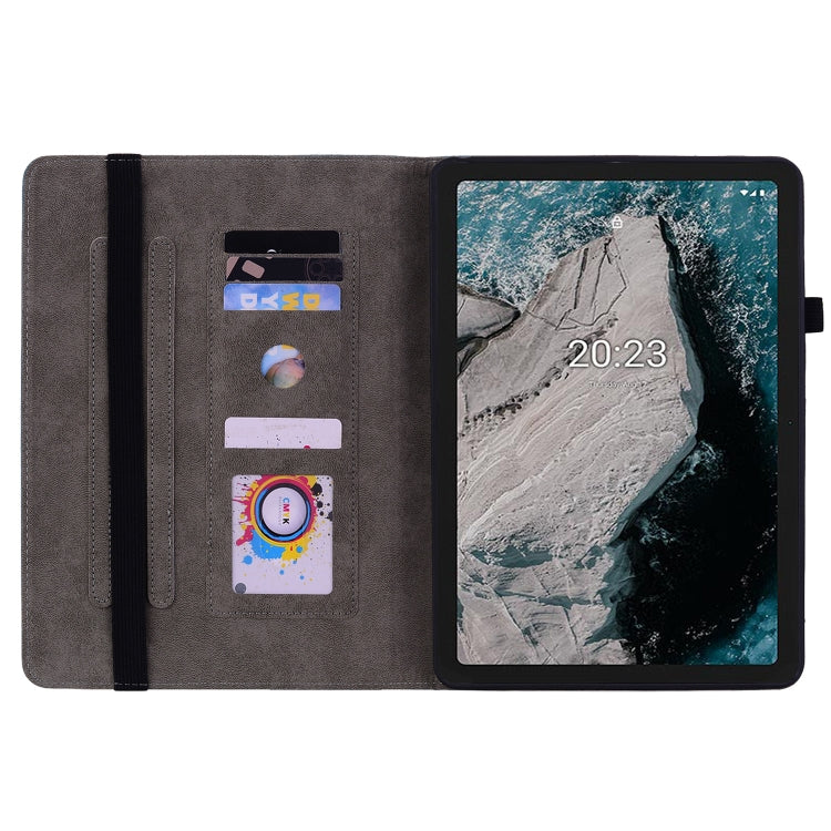 For Nokia T20 10.4 2021 Butterfly Rose Embossed Leather Tablet Case(Red) - Honor Cases by PMC TechLife | Online Shopping South Africa | PMC TechLife | Buy Now Pay Later Mobicred