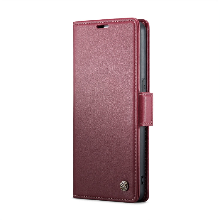 For OPPO Reno8 Pro 5G Global CaseMe 023 Butterfly Buckle Litchi Texture RFID Anti-theft Leather Phone Case(Wine Red) - OPPO Cases by CaseMe | Online Shopping South Africa | PMC Jewellery | Buy Now Pay Later Mobicred