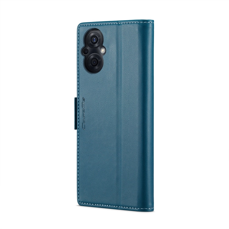 For OPPO F21 Pro 5G Globa/Reno8 Z Global CaseMe 023 Butterfly Buckle Litchi Texture RFID Anti-theft Leather Phone Case(Blue) - OPPO Cases by CaseMe | Online Shopping South Africa | PMC Jewellery | Buy Now Pay Later Mobicred