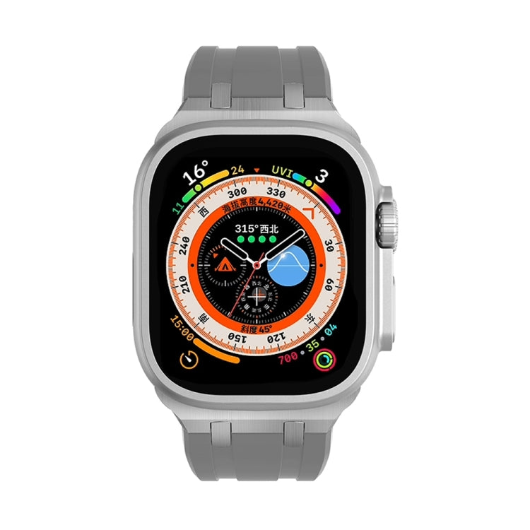 AP Silicone Watch Band For Apple Watch SE 2023 44mm(Silver Grey) - Watch Bands by PMC TechLife | Online Shopping South Africa | PMC TechLife
