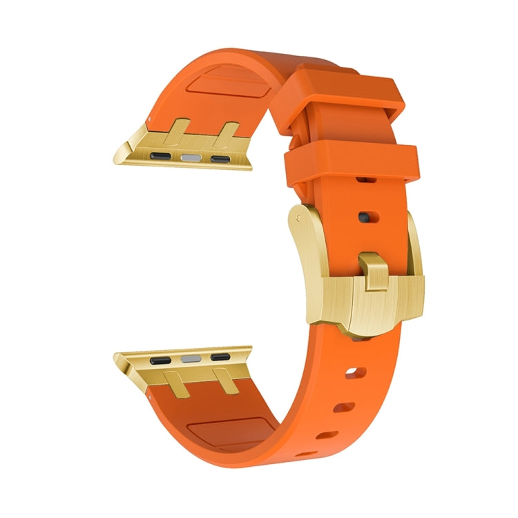 AP Silicone Watch Band For Apple Watch SE 2023 40mm(Gold Orange) - Watch Bands by PMC Jewellery | Online Shopping South Africa | PMC Jewellery