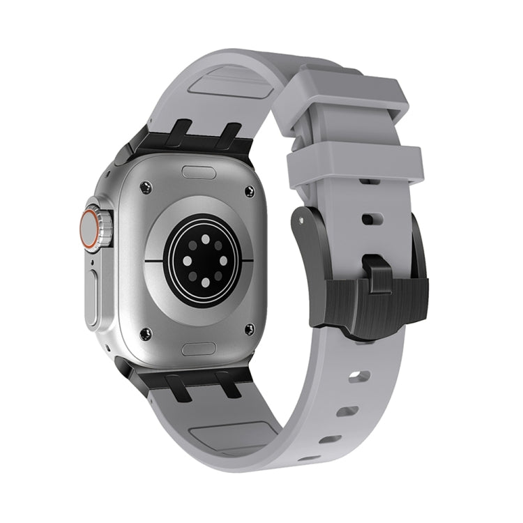 AP Silicone Watch Band For Apple Watch Ultra 2 49mm(Black Grey) - Watch Bands by PMC TechLife | Online Shopping South Africa | PMC TechLife