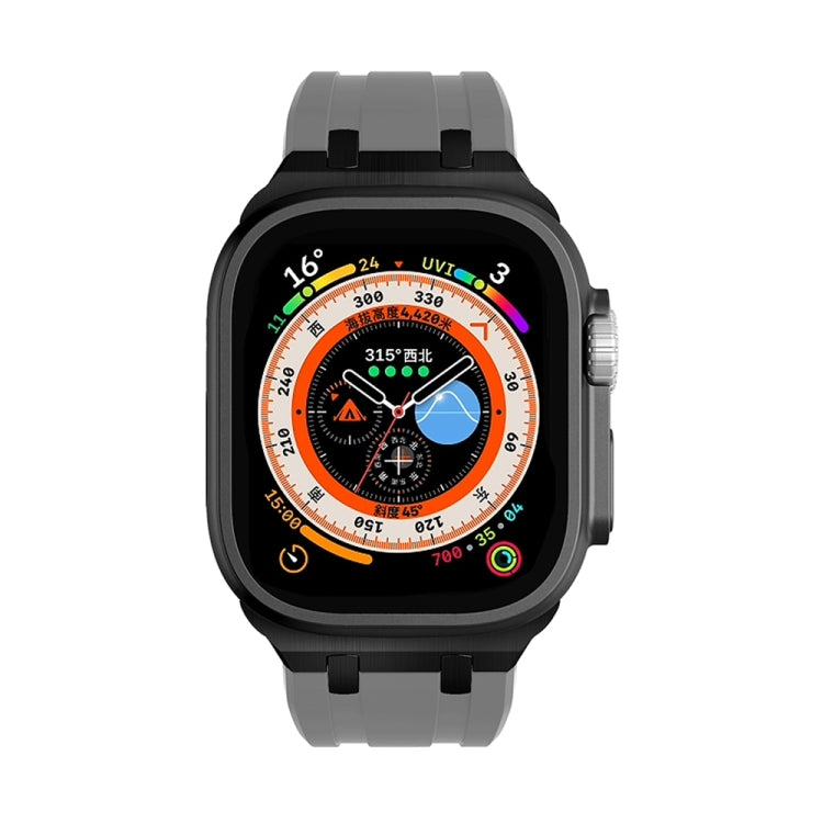 AP Silicone Watch Band For Apple Watch Ultra 2 49mm(Black Grey) - Watch Bands by PMC TechLife | Online Shopping South Africa | PMC TechLife