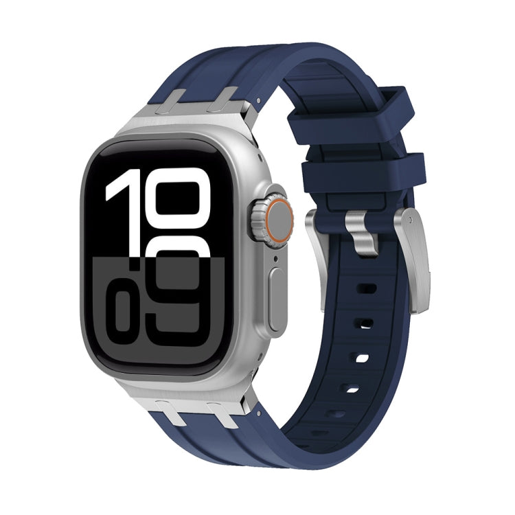AP Silicone Watch Band For Apple Watch Series 10 46mm(Silver Blue) - free shipping - PMC TechLife - Order now!