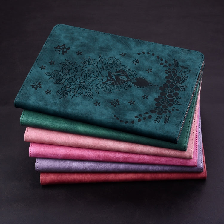 For iPad Pro 11 2024 Butterfly Rose Embossed Leather Smart Tablet Case(Green) - free shipping - PMC TechLife - Order now!