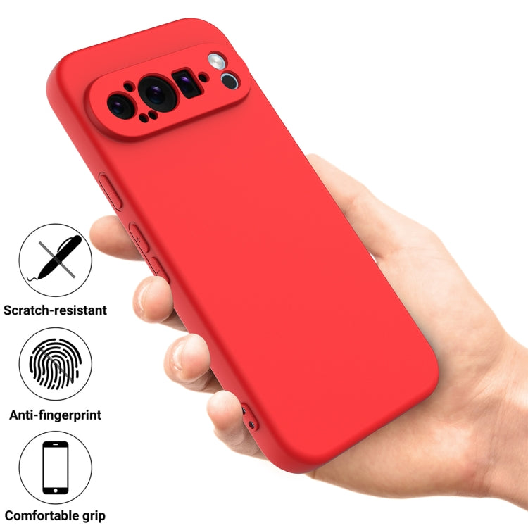 For Google Pixel 9 Pro Pure Color Liquid Silicone Shockproof Phone Case(Red) - Google Cases by PMC Jewellery | Online Shopping South Africa | PMC Jewellery | Buy Now Pay Later Mobicred