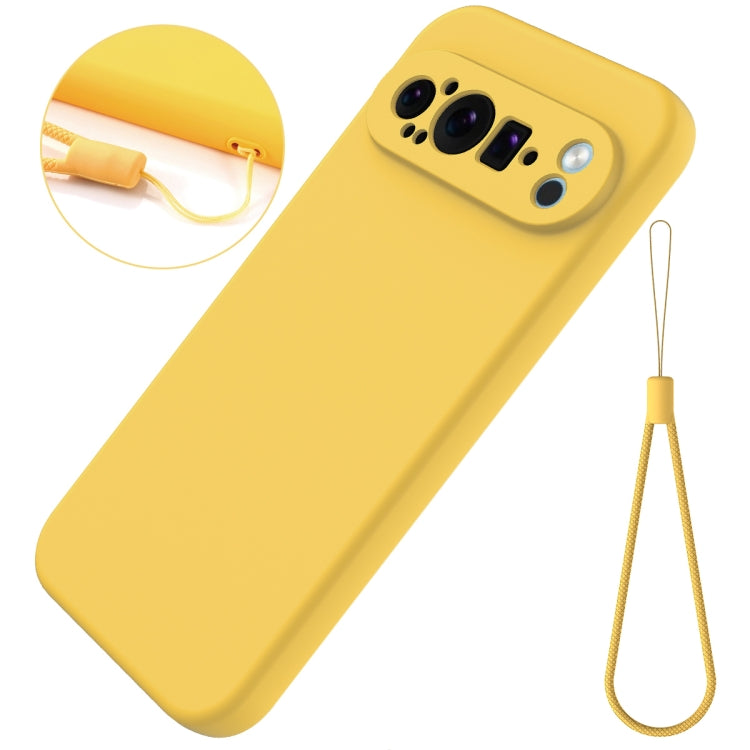 For Google Pixel 9 Pro XL Pure Color Liquid Silicone Shockproof Phone Case(Yellow) - Google Cases by PMC Jewellery | Online Shopping South Africa | PMC Jewellery | Buy Now Pay Later Mobicred