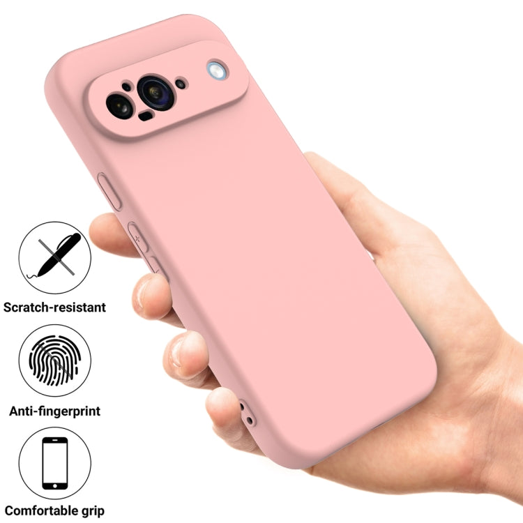 For Google Pixel 9 Pure Color Liquid Silicone Shockproof Phone Case(Pink) - Google Cases by PMC Jewellery | Online Shopping South Africa | PMC Jewellery | Buy Now Pay Later Mobicred