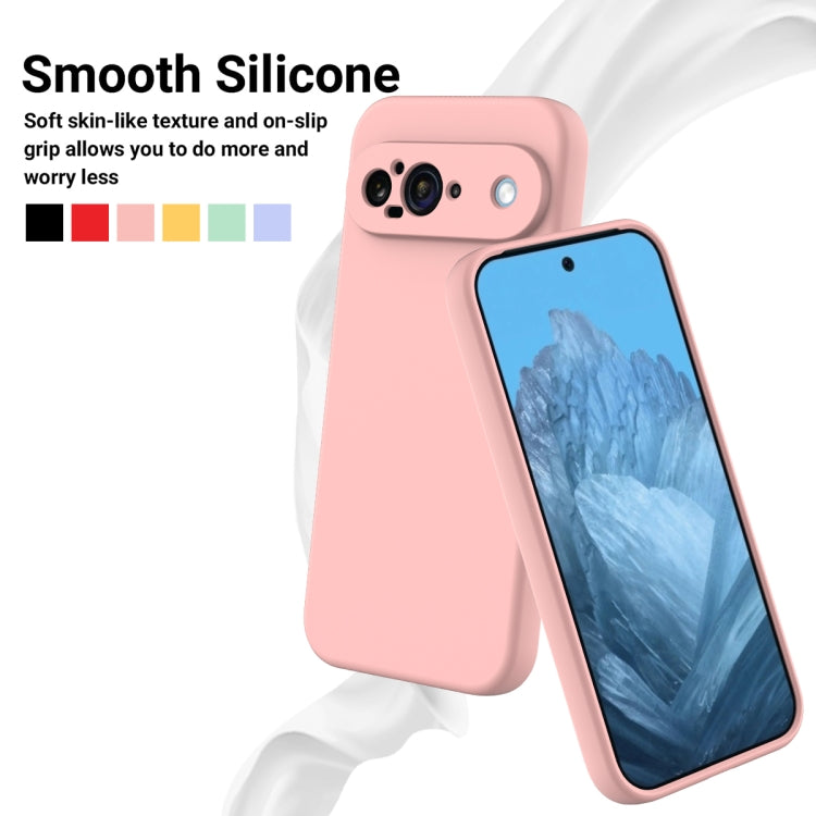 For Google Pixel 9 Pure Color Liquid Silicone Shockproof Phone Case(Pink) - Google Cases by PMC TechLife | Online Shopping South Africa | PMC TechLife | Buy Now Pay Later Mobicred