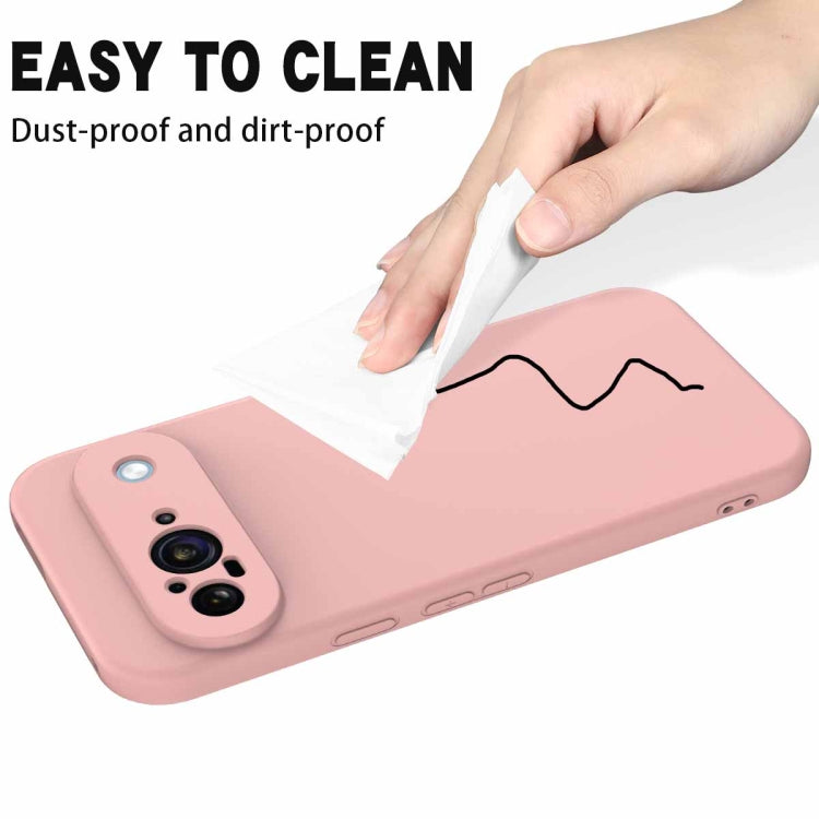 For Google Pixel 9 Pure Color Liquid Silicone Shockproof Phone Case(Pink) - Google Cases by PMC TechLife | Online Shopping South Africa | PMC TechLife | Buy Now Pay Later Mobicred