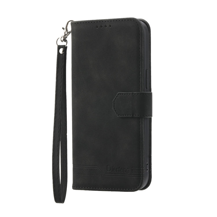 For Honor 90 5G Dierfeng Dream Line TPU + PU Leather Phone Case(Black) - Honor Cases by PMC TechLife | Online Shopping South Africa | PMC TechLife | Buy Now Pay Later Mobicred