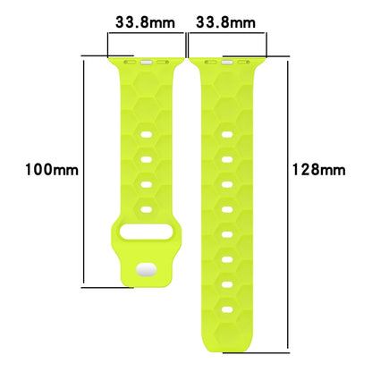 Football Texture Silicone Watch Band For Apple Watch SE 2023 40mm(Orange) - Watch Bands by PMC Jewellery | Online Shopping South Africa | PMC Jewellery