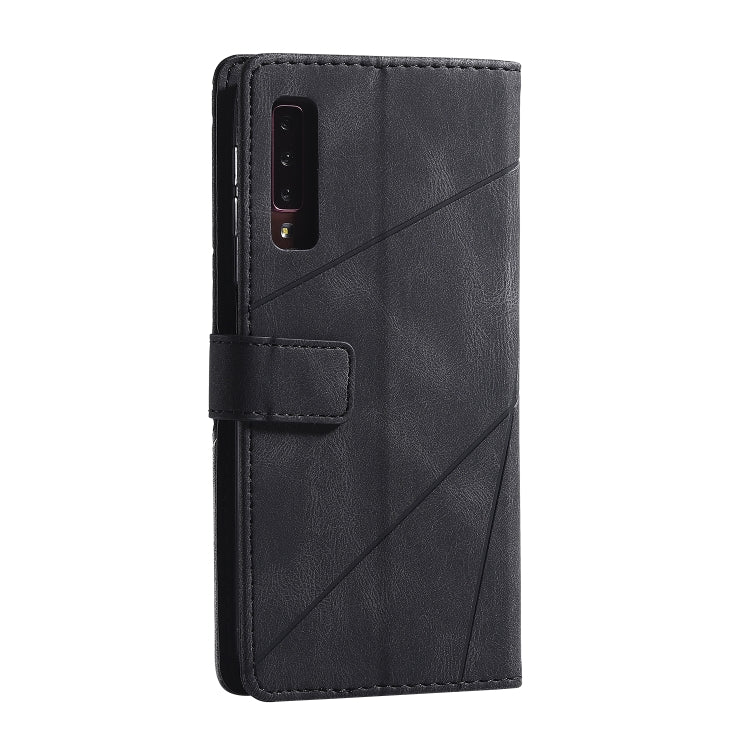 For Samsung Galaxy A7(2018) Skin Feel Splicing Horizontal Flip Leather Case with Holder & Card Slots & Wallet & Photo Frame(Black) - Galaxy Phone Cases by PMC Jewellery | Online Shopping South Africa | PMC Jewellery