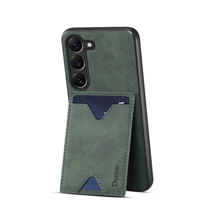 For Samsung Galaxy S24 5G Denior PU Back Cover Card Slot Holder Phone Case(Green) - Galaxy S24 5G Cases by Denior | Online Shopping South Africa | PMC Jewellery | Buy Now Pay Later Mobicred