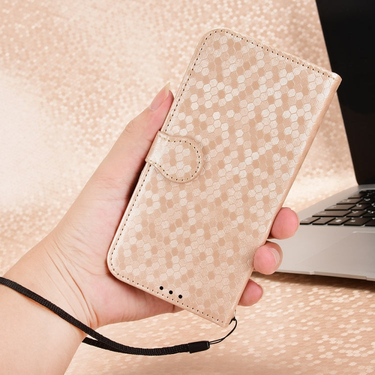 For Xiaomi Redmi K70 5G / K70 Pro 5G Honeycomb Dot Texture Leather Phone Case(Gold) - K70 Pro Cases by PMC Jewellery | Online Shopping South Africa | PMC Jewellery | Buy Now Pay Later Mobicred