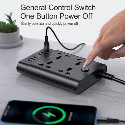 Yesido MC-08 4 Ports + 6 USB Ports 2650W Multi-functional High Power Socket(EU Plug) - Extension Socket by Yesido | Online Shopping South Africa | PMC Jewellery | Buy Now Pay Later Mobicred