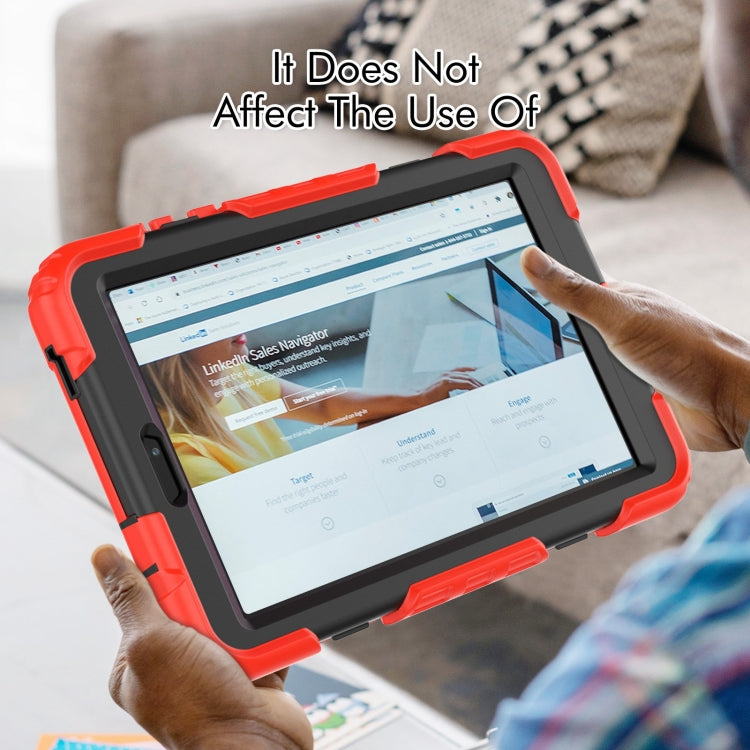 For Lenovo Tab M8 4th Gen Silicone Hybrid PC Tablet Case with Shoulder Strap(Red) - Lenovo by PMC TechLife | Online Shopping South Africa | PMC TechLife | Buy Now Pay Later Mobicred