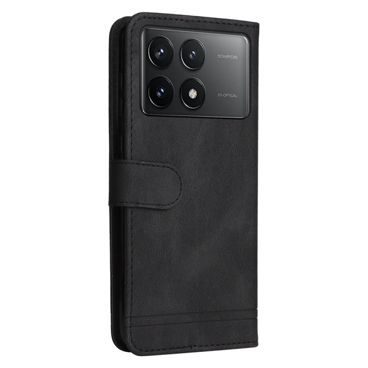 For Xiaomi Redmi K70 / K70 Pro Skin Feel Life Tree Metal Button Leather Phone Case(Black) - K70 Pro Cases by PMC Jewellery | Online Shopping South Africa | PMC Jewellery | Buy Now Pay Later Mobicred