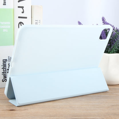 For iPad Air 11 2025 / 2024 GEBEI 3-folding Holder Shockproof Flip Leather Tablet Case(Sky Blue) - iPad Air 11 2025 / 2024 Cases by GEBEI | Online Shopping South Africa | PMC Jewellery | Buy Now Pay Later Mobicred