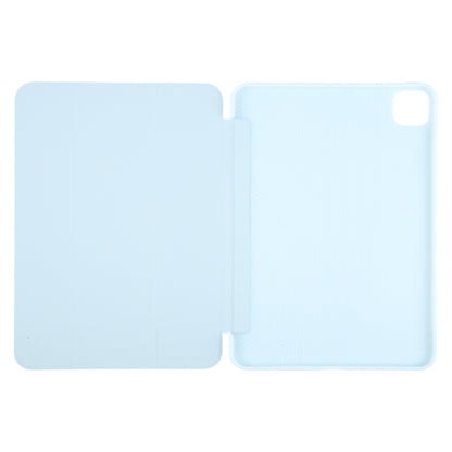 For iPad Pro 11 2024 GEBEI 3-folding Holder Shockproof Flip Leather Tablet Case(Sky Blue) - iPad Pro 11 2024 Cases by GEBEI | Online Shopping South Africa | PMC Jewellery | Buy Now Pay Later Mobicred