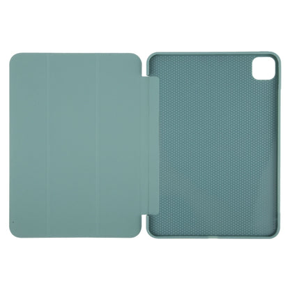 For iPad Pro 11 2024 GEBEI 3-folding Holder Shockproof Flip Leather Tablet Case(Dark Green) - iPad Pro 11 2024 Cases by GEBEI | Online Shopping South Africa | PMC Jewellery | Buy Now Pay Later Mobicred