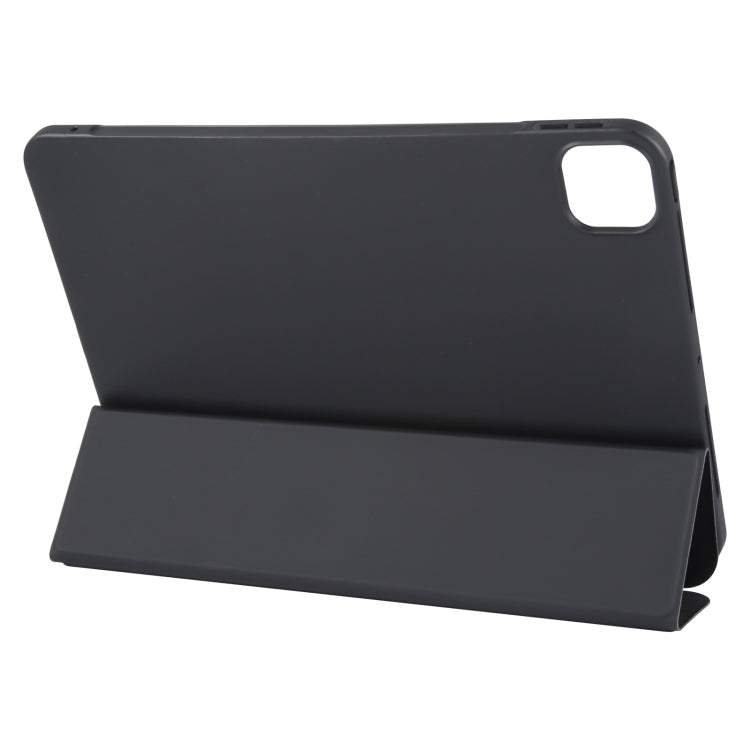 For iPad Pro 13 2024 GEBEI 3-folding Holder Shockproof Flip Leather Tablet Case(Black) - iPad Pro 13 2024 Cases by GEBEI | Online Shopping South Africa | PMC Jewellery | Buy Now Pay Later Mobicred