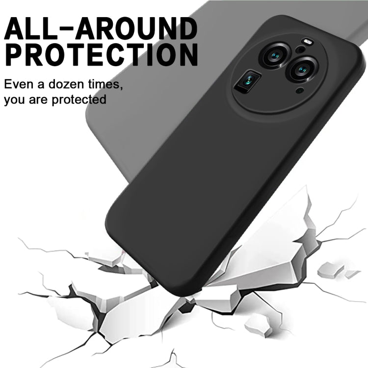 For OPPO Find X6 Pro Pure Color Liquid Silicone Shockproof Phone Case(Black) - OPPO Cases by PMC TechLife | Online Shopping South Africa | PMC TechLife | Buy Now Pay Later Mobicred
