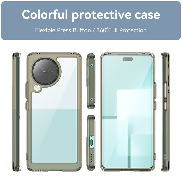 For Xiaomi Civi 3 Colorful Series Acrylic Hybrid TPU Phone Case(Transparent Grey) - Xiaomi Cases by PMC Jewellery | Online Shopping South Africa | PMC Jewellery | Buy Now Pay Later Mobicred