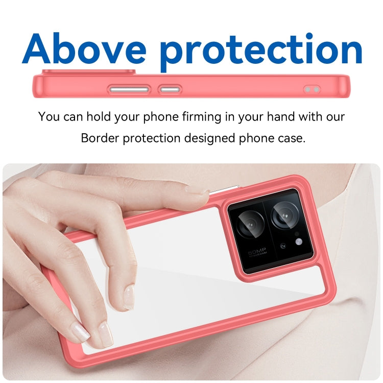 For Xiaomi 13T Pro Colorful Series Acrylic Hybrid TPU Phone Case(Red) - Xiaomi Cases by PMC Jewellery | Online Shopping South Africa | PMC Jewellery | Buy Now Pay Later Mobicred