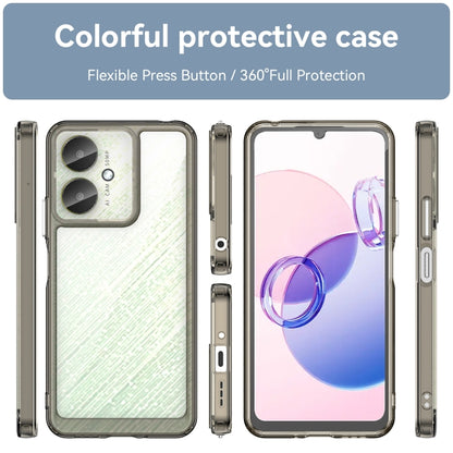 For Xiaomi Poco M6 Colorful Series Acrylic Hybrid TPU Phone Case(Transparent Grey) - Xiaomi Cases by PMC Jewellery | Online Shopping South Africa | PMC Jewellery | Buy Now Pay Later Mobicred