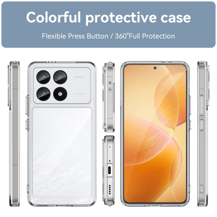 For Xiaomi Redmi K70 Pro Colorful Series Acrylic Hybrid TPU Phone Case(Transparent) - K70 Pro Cases by PMC Jewellery | Online Shopping South Africa | PMC Jewellery | Buy Now Pay Later Mobicred