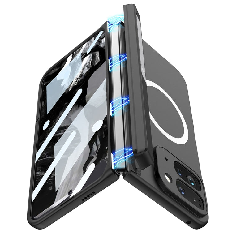 For Google Pixel 9 Pro Fold GKK Integrated Magsafe Fold Hinge Full Coverage Phone Case with Holder(Black) - free shipping - PMC Jewellery - Order now!