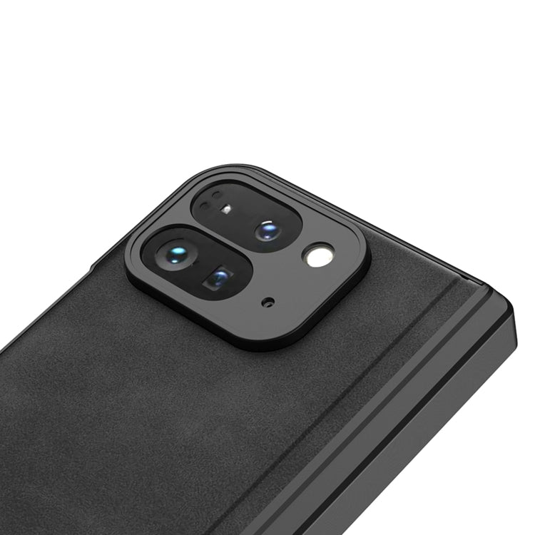 For Google Pixel 9 Pro Fold GKK Integrated Frosted Fold Hinge Leather Phone Case with Holder(Green) - free shipping - PMC Jewellery - Order now!