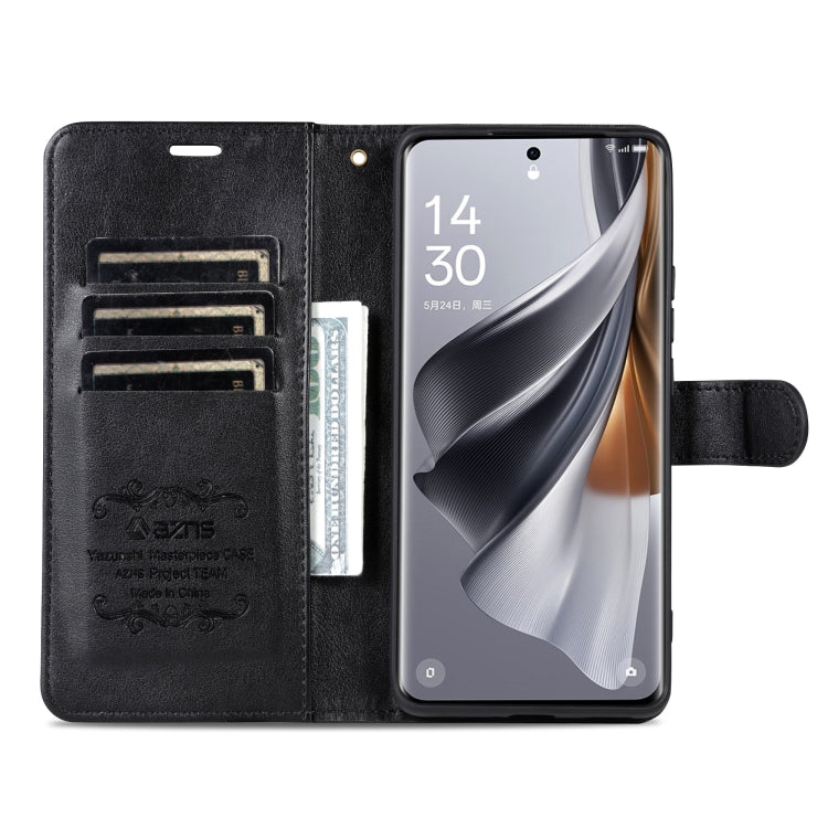 For Honor Magic6 Pro AZNS Sheepskin Texture Flip Leather Phone Case(Black) - Honor Cases by AZNS | Online Shopping South Africa | PMC Jewellery | Buy Now Pay Later Mobicred