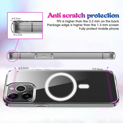 For iPhone 16 Pro Max MagSafe Clear Acrylic PC +TPU Phone Case(Transparent) - iPhone 16 Pro Max Cases by PMC Jewellery | Online Shopping South Africa | PMC Jewellery | Buy Now Pay Later Mobicred