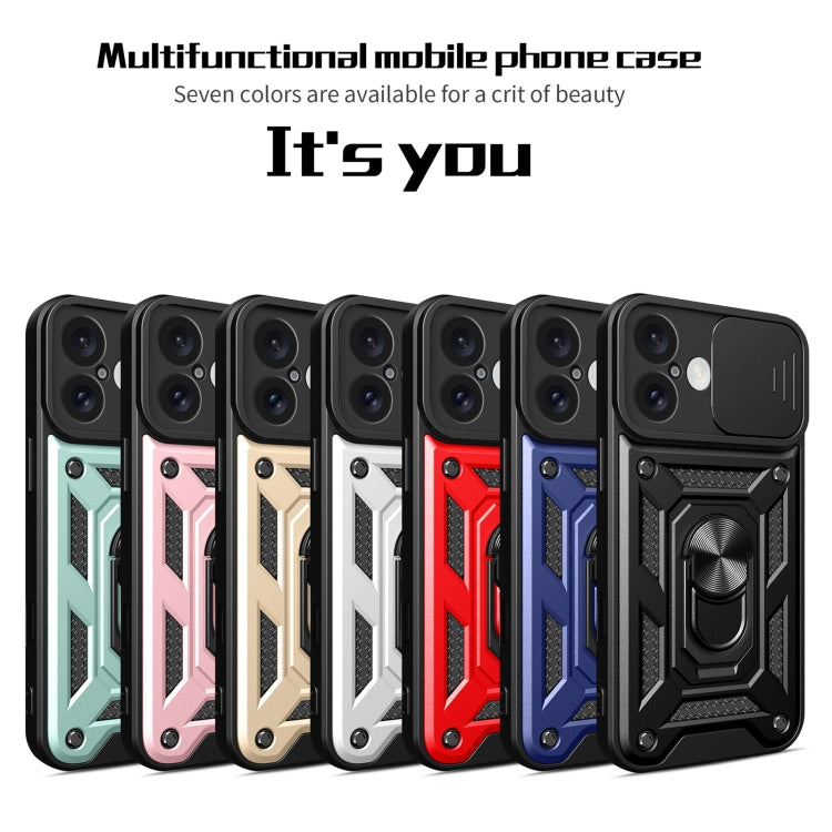 For iPhone 16 Sliding Camera Cover Design TPU+PC Phone Case(Silver) - iPhone 16 Cases by PMC TechLife | Online Shopping South Africa | PMC TechLife | Buy Now Pay Later Mobicred