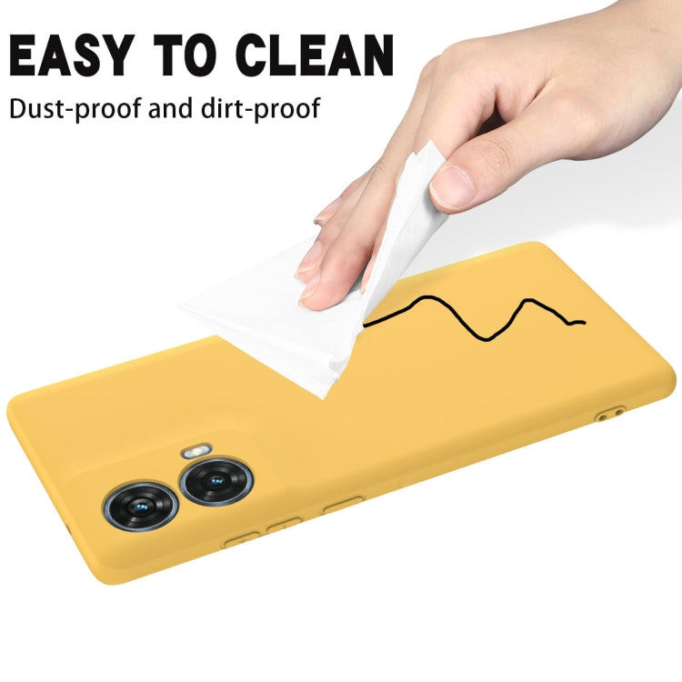 For Motorola S50 Neo Solid Color Liquid Silicone Dropproof Full Coverage Phone Case(Yellow) - free shipping - PMC TechLife - Order now!