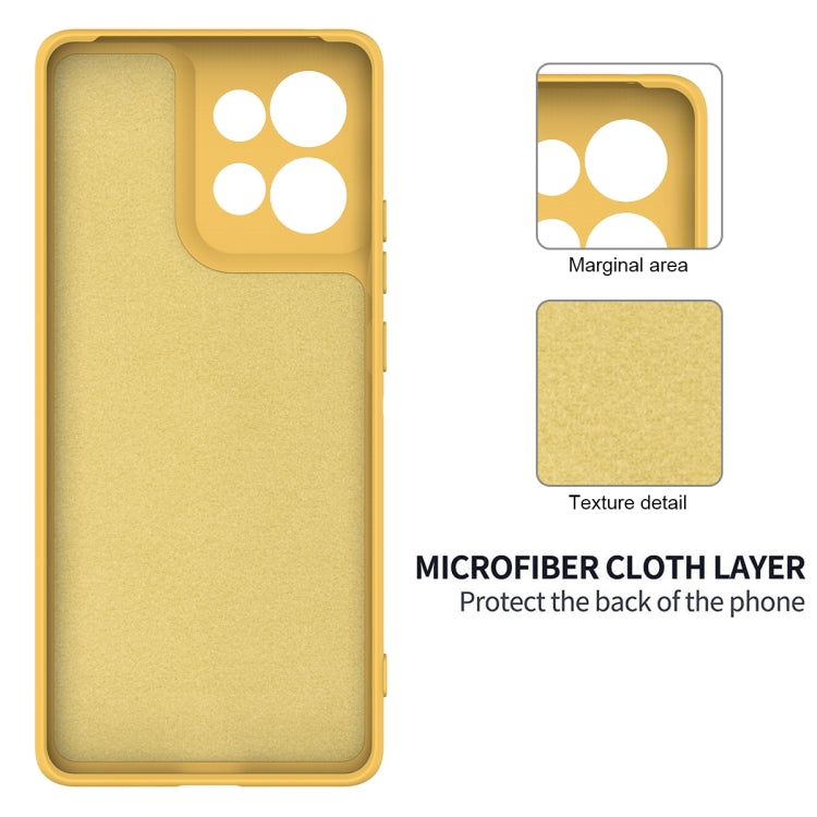 For Motorola Moto G75 Solid Color Liquid Silicone Dropproof Full Coverage Phone Case(Yellow) - free shipping - PMC TechLife - Order now!