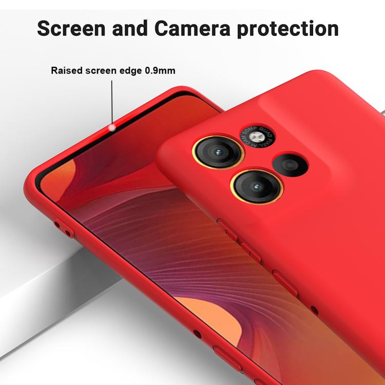For Motorola Moto G15 Solid Color Liquid Silicone Dropproof Full Coverage Phone Case(Red) - free shipping - PMC TechLife - Order now!
