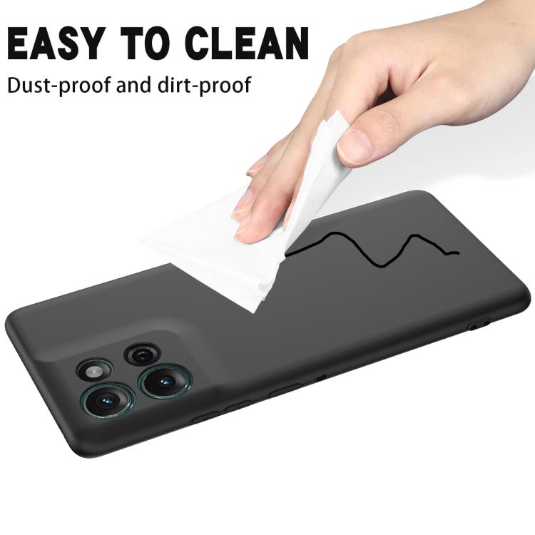 For Motorola Moto G 2025 Solid Color Liquid Silicone Dropproof Full Coverage Phone Case(Black) - free shipping - PMC TechLife - Order now!