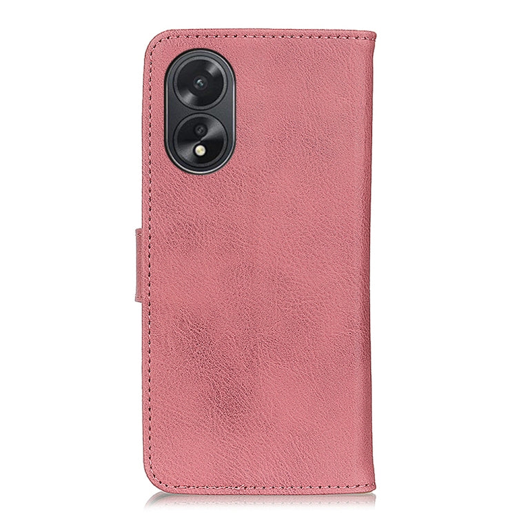 For OPPO A38 4G KHAZNEH Cowhide Texture Flip Leather Phone Case(Pink) - A38 Cases by PMC Jewellery | Online Shopping South Africa | PMC Jewellery | Buy Now Pay Later Mobicred