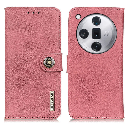 For OPPO Find X7 KHAZNEH Cowhide Texture Flip Leather Phone Case(Pink) - Find X7 Cases by PMC Jewellery | Online Shopping South Africa | PMC Jewellery | Buy Now Pay Later Mobicred