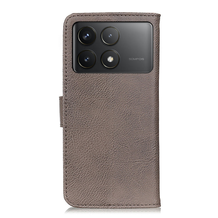 For Xiaomi Redmi K70 5G / K70 Pro 5G KHAZNEH Cowhide Texture Flip Leather Phone Case(Khaki) - K70 Cases by PMC Jewellery | Online Shopping South Africa | PMC Jewellery | Buy Now Pay Later Mobicred