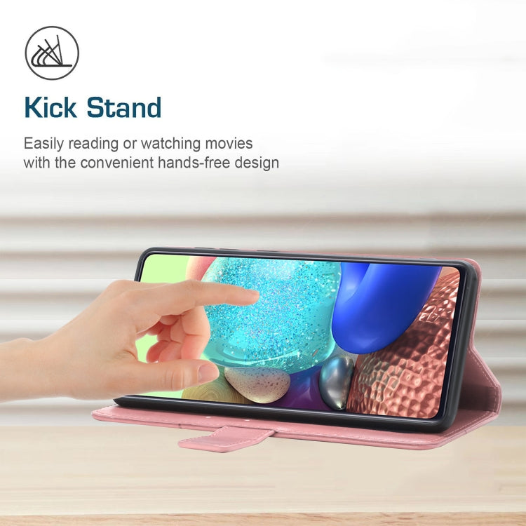For iPhone 16e HT01 Y-shaped Pattern Flip Leather Phone Case(Pink) - iPhone 16e Cases by PMC TechLife | Online Shopping South Africa | PMC TechLife | Buy Now Pay Later Mobicred