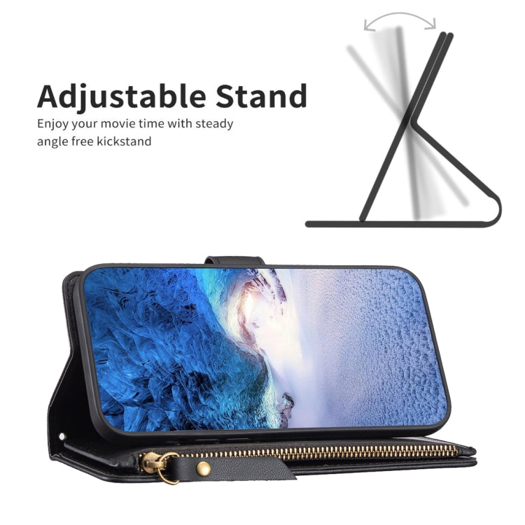 For Google Pixel 7a 9 Card Slots Zipper Wallet Leather Flip Phone Case(Black) - free shipping - PMC TechLife - Order now!