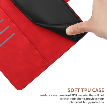 For iPhone 16 Pro Stitching Embossed Leather Phone Case(Red) - iPhone 16 Pro Cases by PMC Jewellery | Online Shopping South Africa | PMC Jewellery | Buy Now Pay Later Mobicred