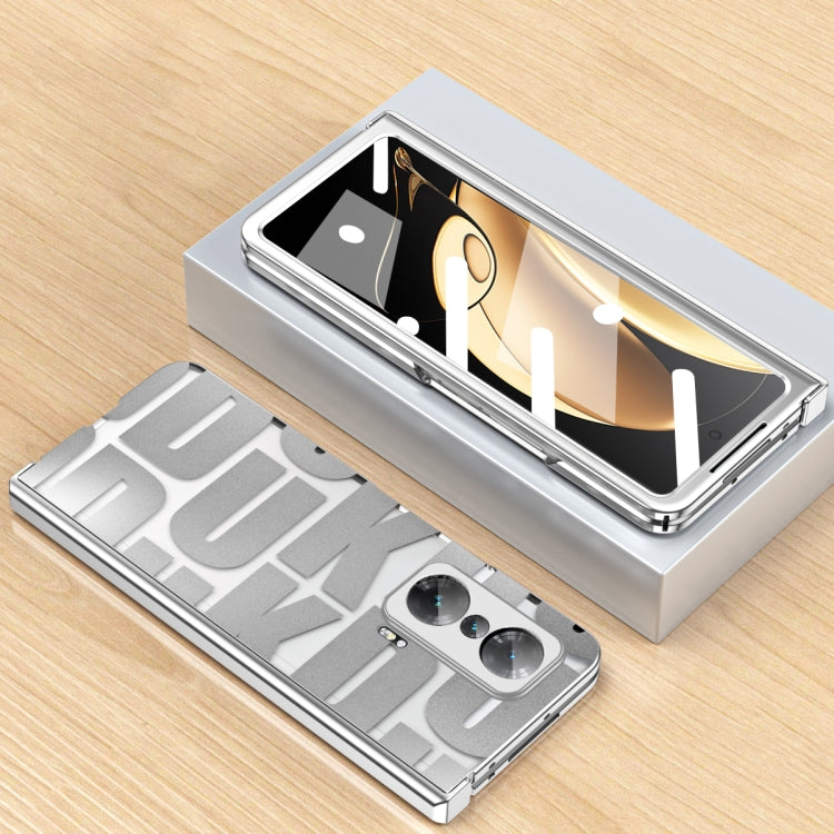 For Honor Magic V Integrated Electroplating Folding Phone Case with Hinge(Silver) - Honor Cases by PMC TechLife | Online Shopping South Africa | PMC TechLife | Buy Now Pay Later Mobicred