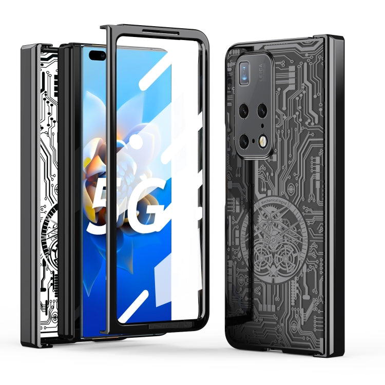 For Huawei Mate X2 Mechanical Legend Integrated Electroplating All-inclusive Phone Case(Black) - Huawei Cases by PMC TechLife | Online Shopping South Africa | PMC TechLife | Buy Now Pay Later Mobicred